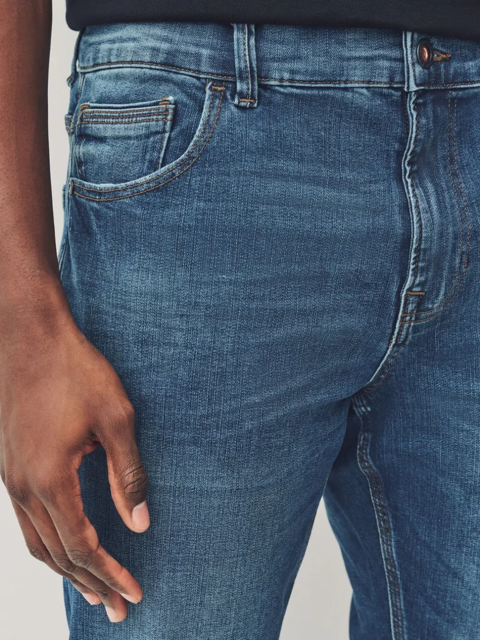 Jeans*Next Mediumblauw - Slim Fit - Authentieke stretch denim jeans