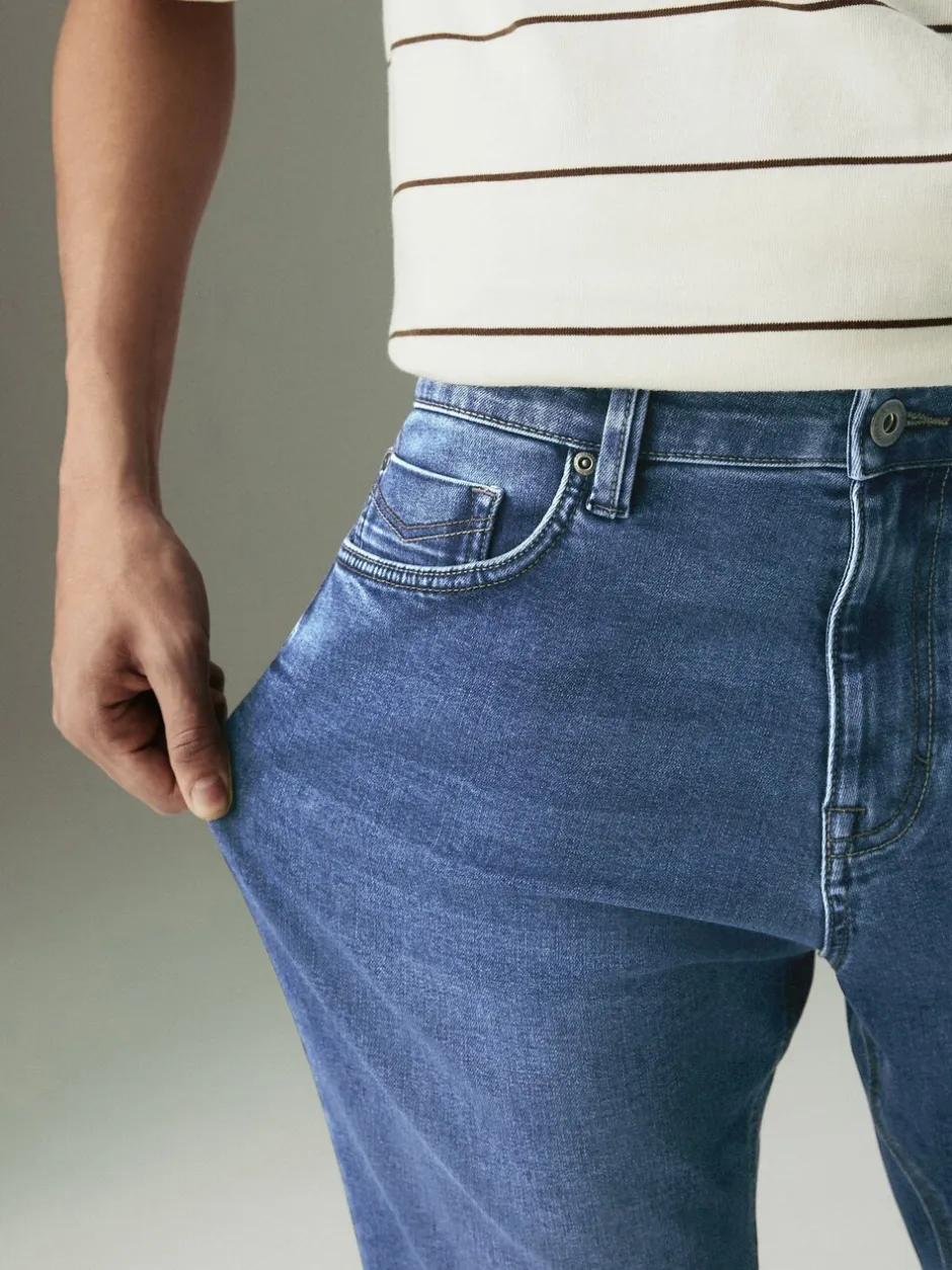 Jeans*Next Mediumblauw - Slim Fit - Motionflex jeans
