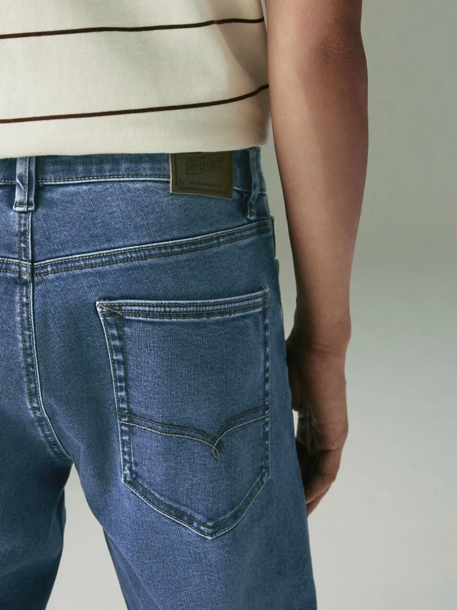 Jeans*Next Mediumblauw - Slim Fit - Motionflex jeans