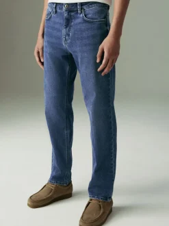 Jeans|Next Mediumblauw - Straight fit - Motionflex jeans