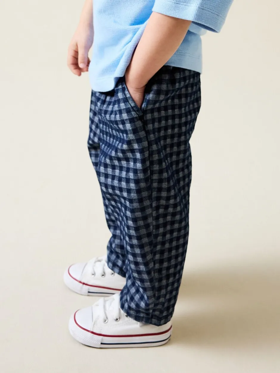 Jeans|Next - Barrel jeans (3mnd -7jr) Mediumblauw geruit