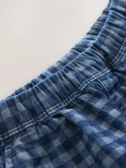 Jeans|Next - Barrel jeans (3mnd -7jr) Mediumblauw geruit