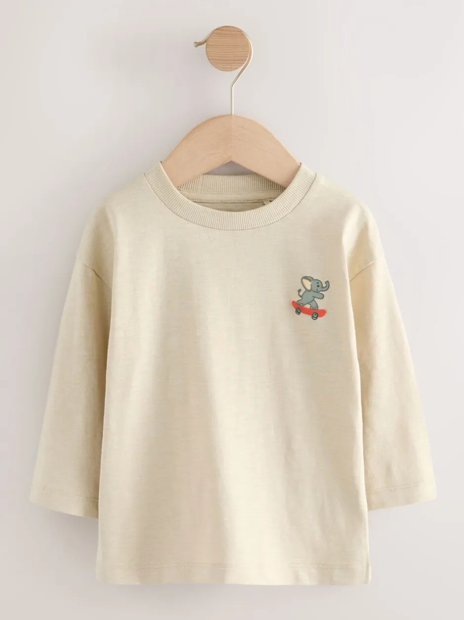 Tops|T-Shirts*Next Meerdere dieren op transport - Set van 5 T-shirts met lange mouwen (3 mnd-7 jr)
