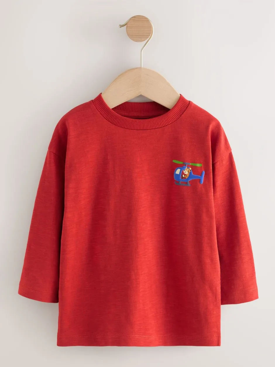 Tops|T-Shirts*Next Meerdere dieren op transport - Set van 5 T-shirts met lange mouwen (3 mnd-7 jr)
