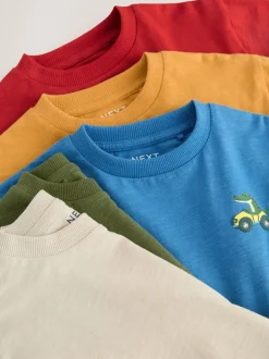 Tops|T-Shirts*Next Meerdere dieren op transport - Set van 5 T-shirts met lange mouwen (3 mnd-7 jr)