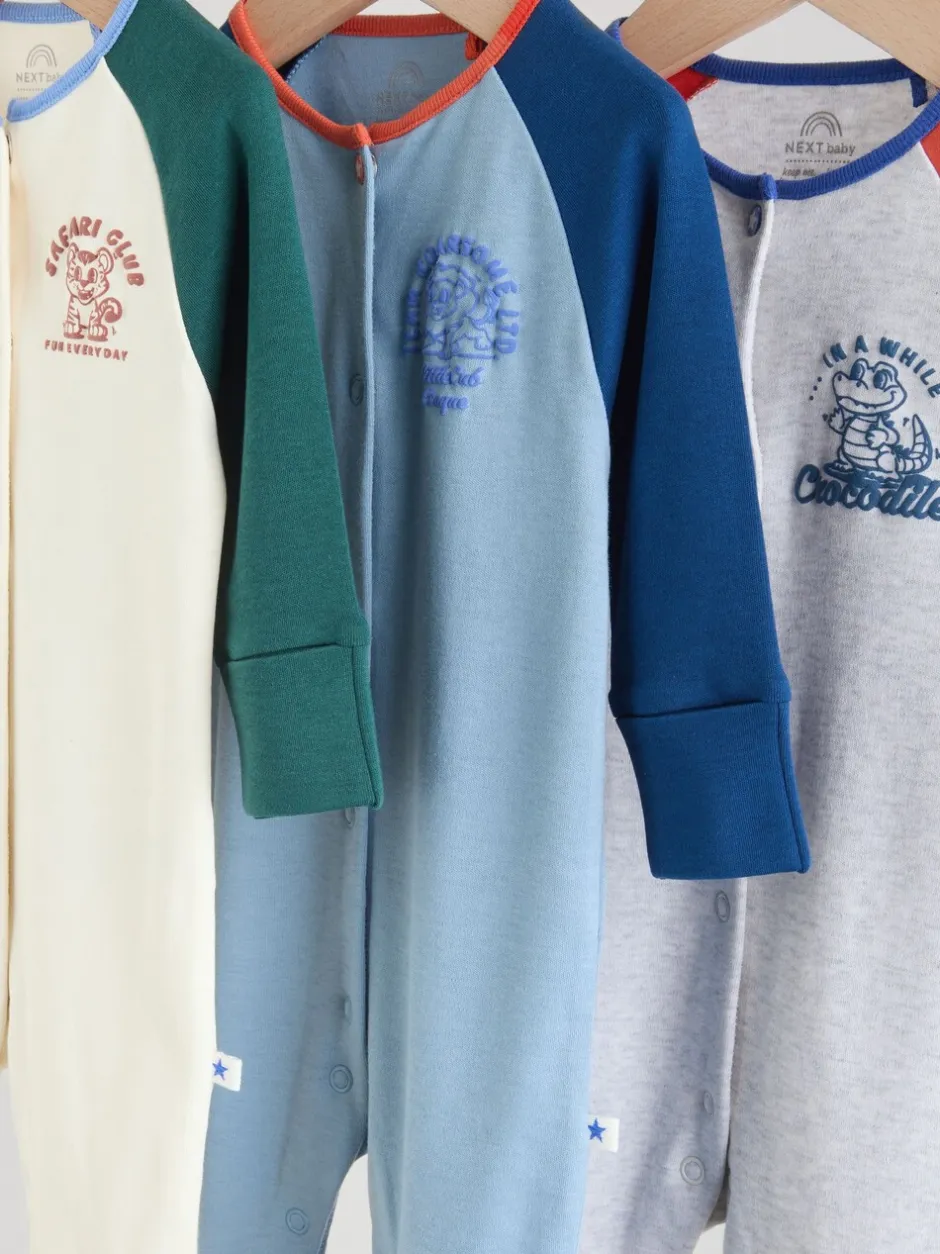 Babypakjes En Babypyjama's*Next - Verpakking van 3 babypyjama's (0 mnd-3 jr) Meerkleurig collegesportstijl