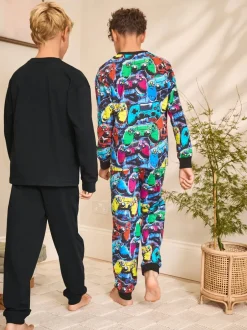 Pyjama's|Nachtkleding En Pyjama's*Next Meerkleurig gamer - Verpakking van 2 pyjama's met lange mouwen (3-16 jr)