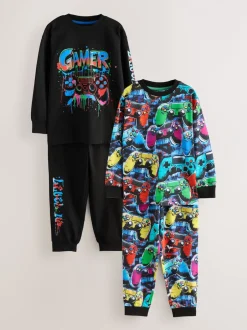 Pyjama's|Nachtkleding En Pyjama's*Next Meerkleurig gamer - Verpakking van 2 pyjama's met lange mouwen (3-16 jr)