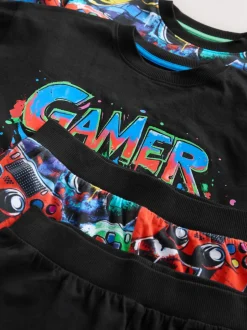 Pyjama's|Nachtkleding En Pyjama's*Next Meerkleurig gamer - Verpakking van 2 pyjama's met lange mouwen (3-16 jr)