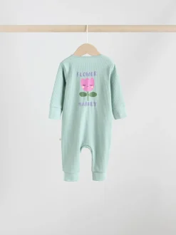 Multipacks|Babypakjes En Babypyjama's*Next Meerkleurig met bloemenprint - Verpakking van 3 babyslaappakjes met tweewegrits (0 mnd - 3 jr)