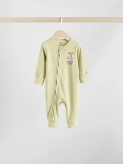 Multipacks|Babypakjes En Babypyjama's*Next Meerkleurig met bloemenprint - Verpakking van 3 babyslaappakjes met tweewegrits (0 mnd - 3 jr)