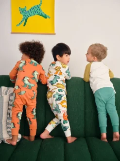 Multipacks|Pyjama's*Next Meerkleurig met dinosaurussen - Verpakking van 3 knusse pyjama's (9 mnd-10 jr)