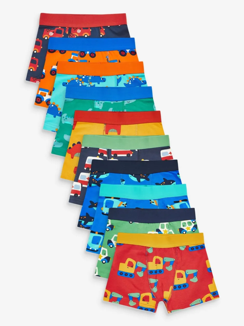 Multipacks|Ondergoed*Next Meerkleurig met voertuigen - Verpakking van 10 trunks (1,5-16jr)
