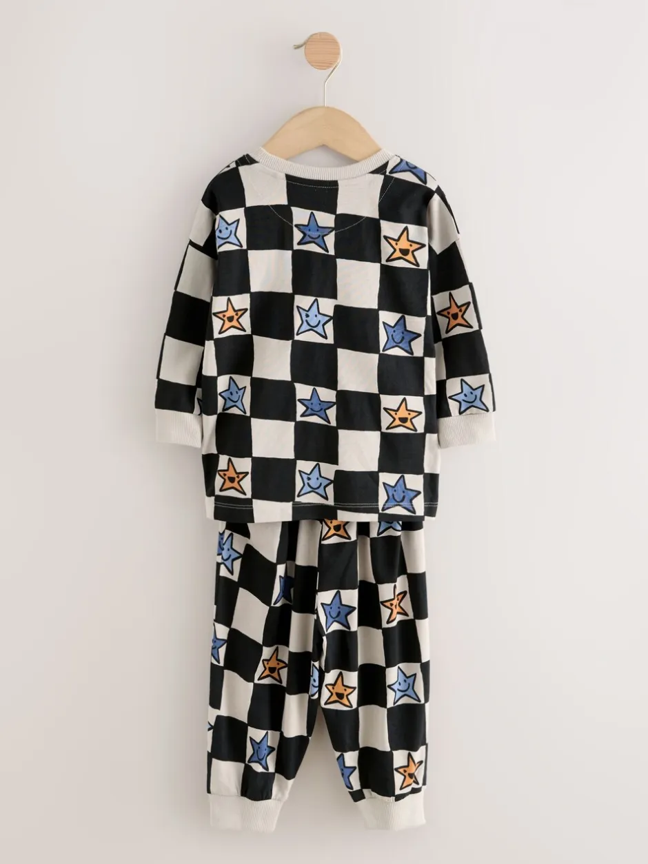 Pyjama's|Nachtkleding En Pyjama's*Next - Verpakking van 3 oversized pyjama's 3 (9mnd -10jr) Meerkleurig ster- en dambordmotief