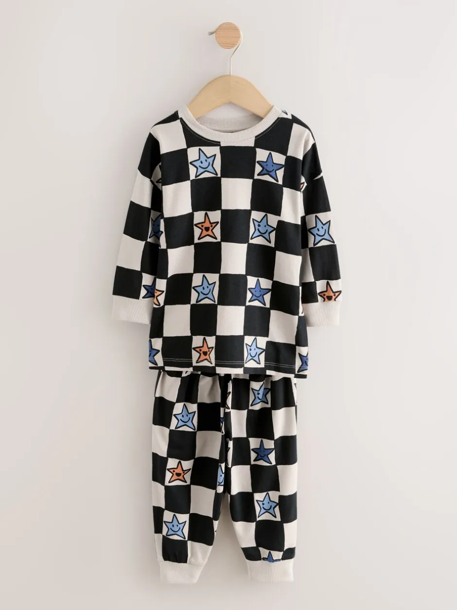Pyjama's|Nachtkleding En Pyjama's*Next - Verpakking van 3 oversized pyjama's 3 (9mnd -10jr) Meerkleurig ster- en dambordmotief