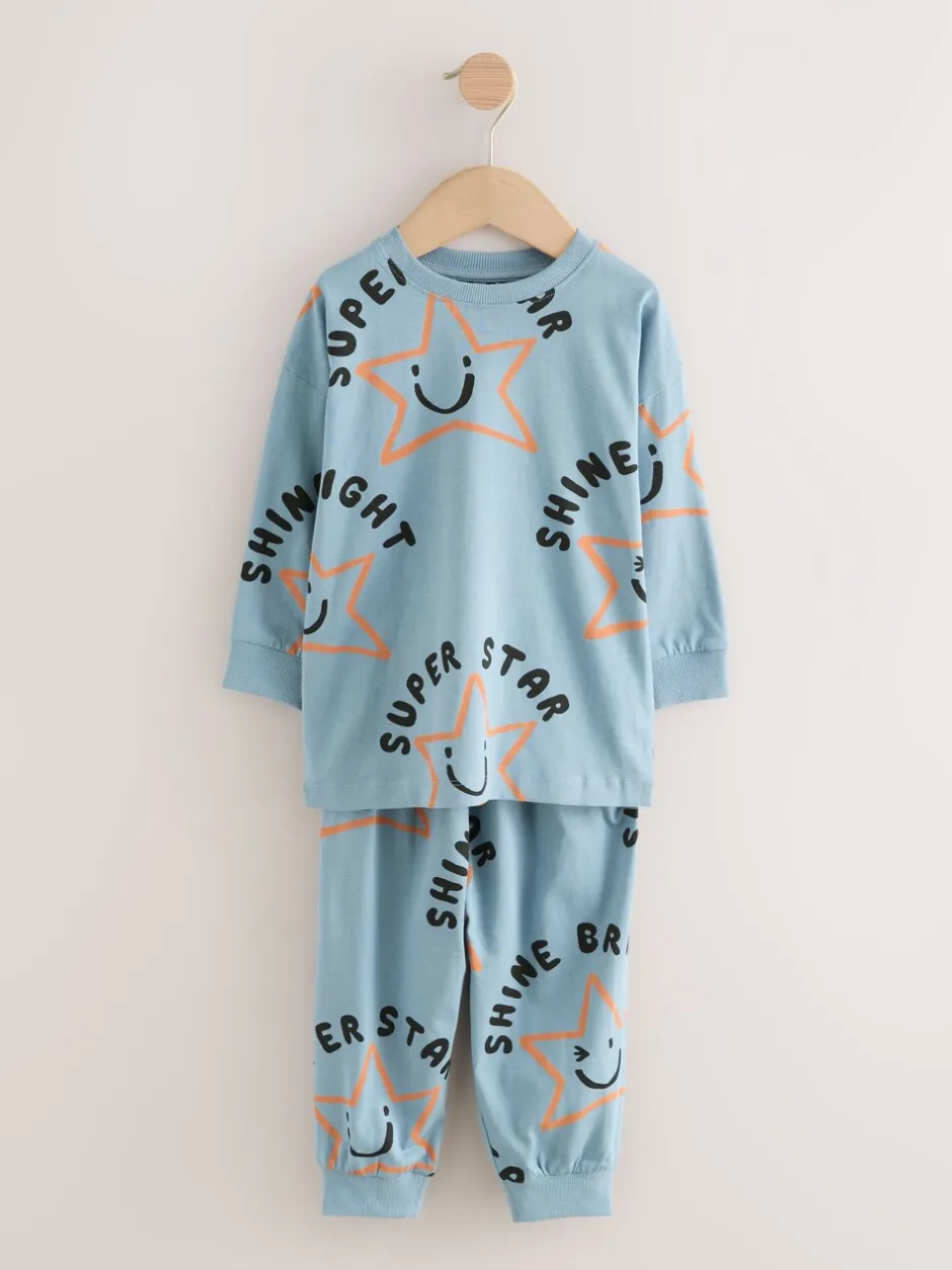 Pyjama's|Nachtkleding En Pyjama's*Next - Verpakking van 3 oversized pyjama's 3 (9mnd -10jr) Meerkleurig ster- en dambordmotief