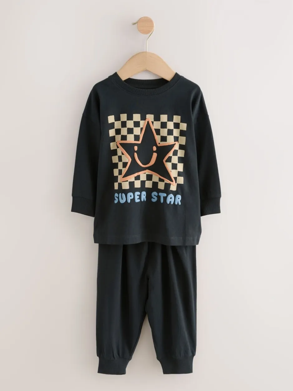 Pyjama's|Nachtkleding En Pyjama's*Next - Verpakking van 3 oversized pyjama's 3 (9mnd -10jr) Meerkleurig ster- en dambordmotief