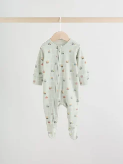 Multipacks|Babypakjes En Babypyjama's*Next Meerkleurig voertuigen - Verpakking van 3 babyslaappakjes met tweewegrits (0 mnd - 2 jr)