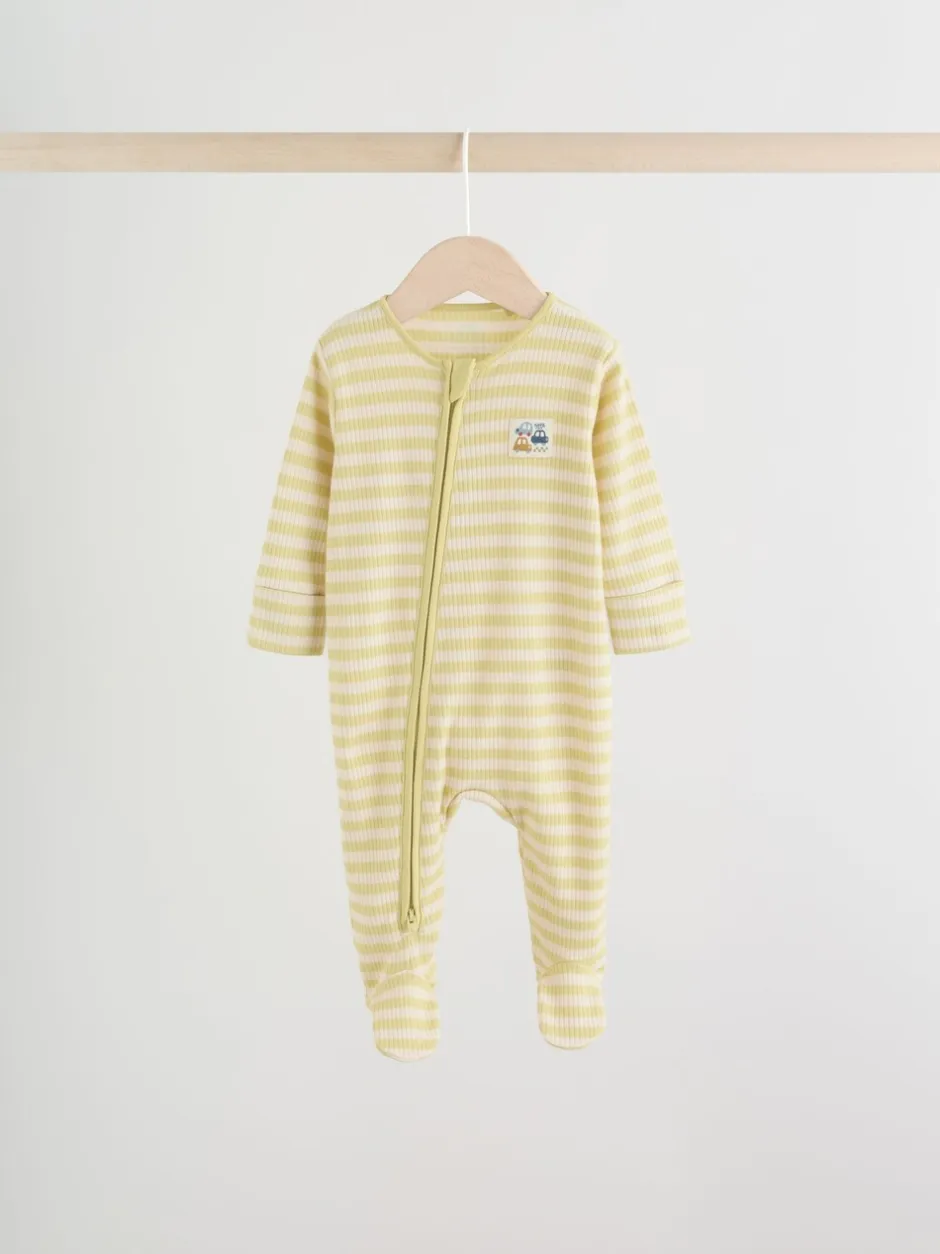 Multipacks|Babypakjes En Babypyjama's*Next Meerkleurig voertuigen - Verpakking van 3 babyslaappakjes met tweewegrits (0 mnd - 2 jr)