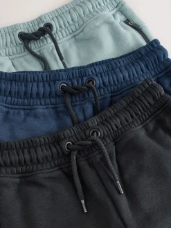 Joggingbroeken*Next - Verpakking van 3 slim fit joggingbroeken met (3-16jaar) Meerkleurig Zwart/Marine/Mineraal
