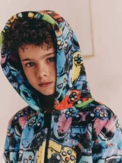 Nachtkleding En Pyjama's|Next - Fleece onesie (3-16 jr) Meerkleurige Gamer