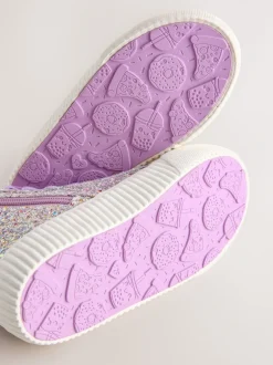 Sneakers*Next Meerkleurige glitter - Hoge sneakers met veters