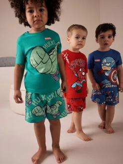 Pyjama's|Nachtkleding En Pyjama's*Next Meerkleurige mini Marvel - 100% katoenen korte pyjama's verpakking van 3 (12 mnd - 11 jr)