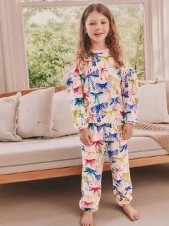 Nachtkleding En Pyjama's|Pyjama's|Next Meerkleurige Strik Print - Behaaglijke fleece pyjama (9 mnd-16 jr)