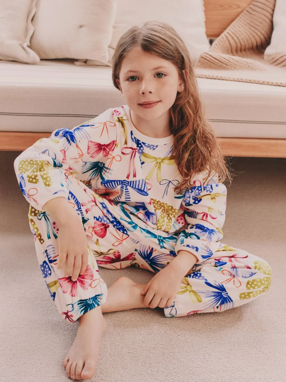 Nachtkleding En Pyjama's|Pyjama's|Next Meerkleurige Strik Print - Behaaglijke fleece pyjama (9 mnd-16 jr)