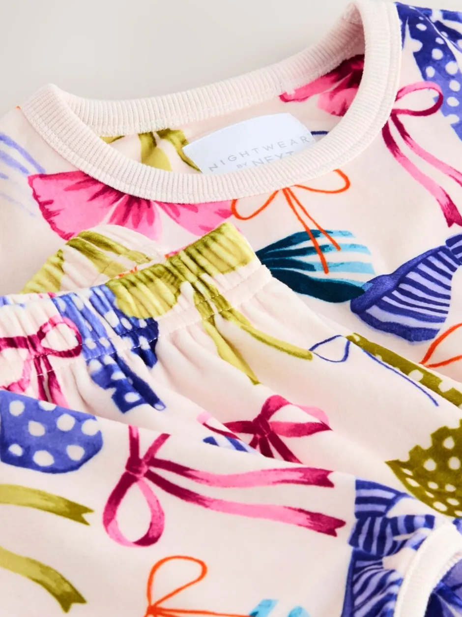 Nachtkleding En Pyjama's|Pyjama's|Next Meerkleurige Strik Print - Behaaglijke fleece pyjama (9 mnd-16 jr)