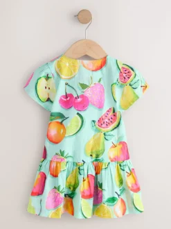 Jurken*Next - Short Sleeve Cotton Dress (3mths-8yrs) Met fruitprint