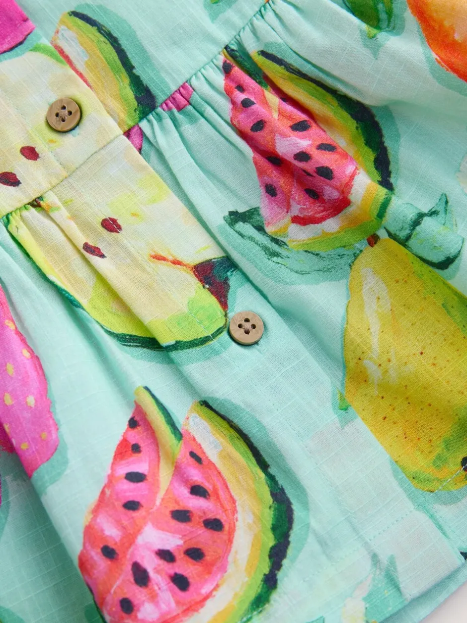 Jurken*Next - Short Sleeve Cotton Dress (3mths-8yrs) Met fruitprint