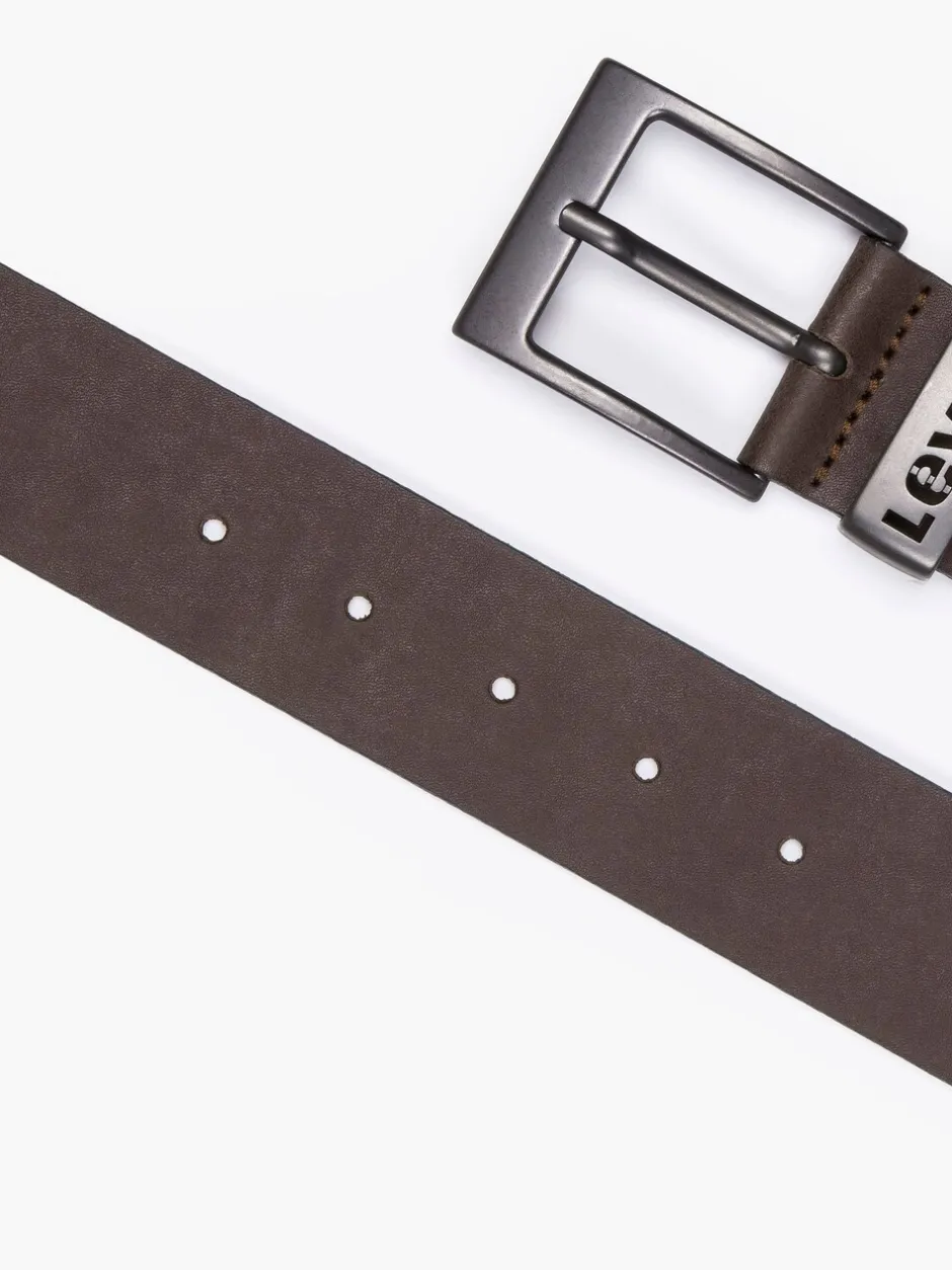Riemen En Bretels*Levi's - ® Ashland metalen riem met logo Metaalbruin