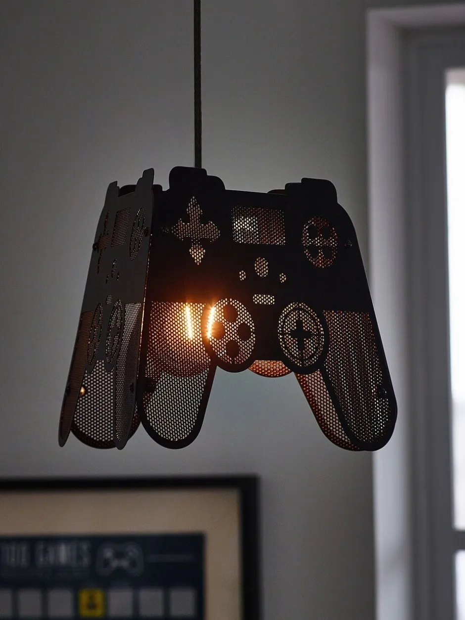 Lampenkappen|Verlichting*Next Metalen gemakkelijk te monteren lampenkap met gamecontroller