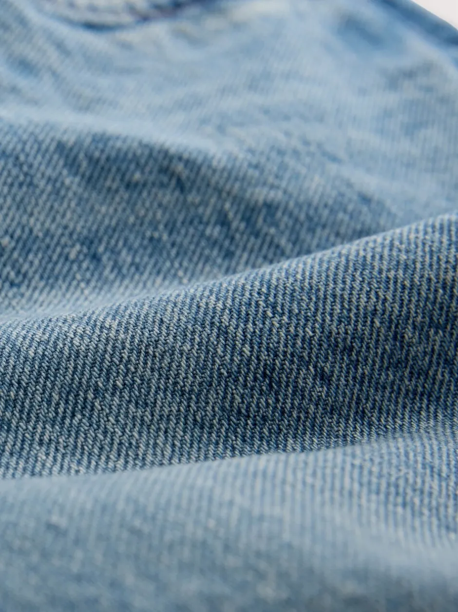 Jeans*Next - Mid Rise Ankle Straight Leg Jeans With Scarf Mid Blue Polka Dot