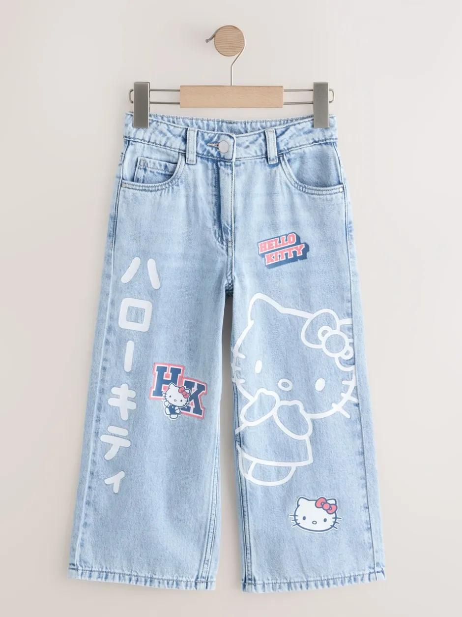Jeans*Next Mid wash - Hello Kitty Wide Leg Jeans (3-16yrs)