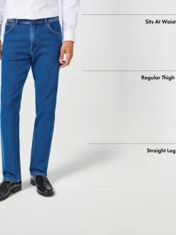 Jeans|Wrangler Mid wash - Texas authentieke jeans met rechte pasvorm