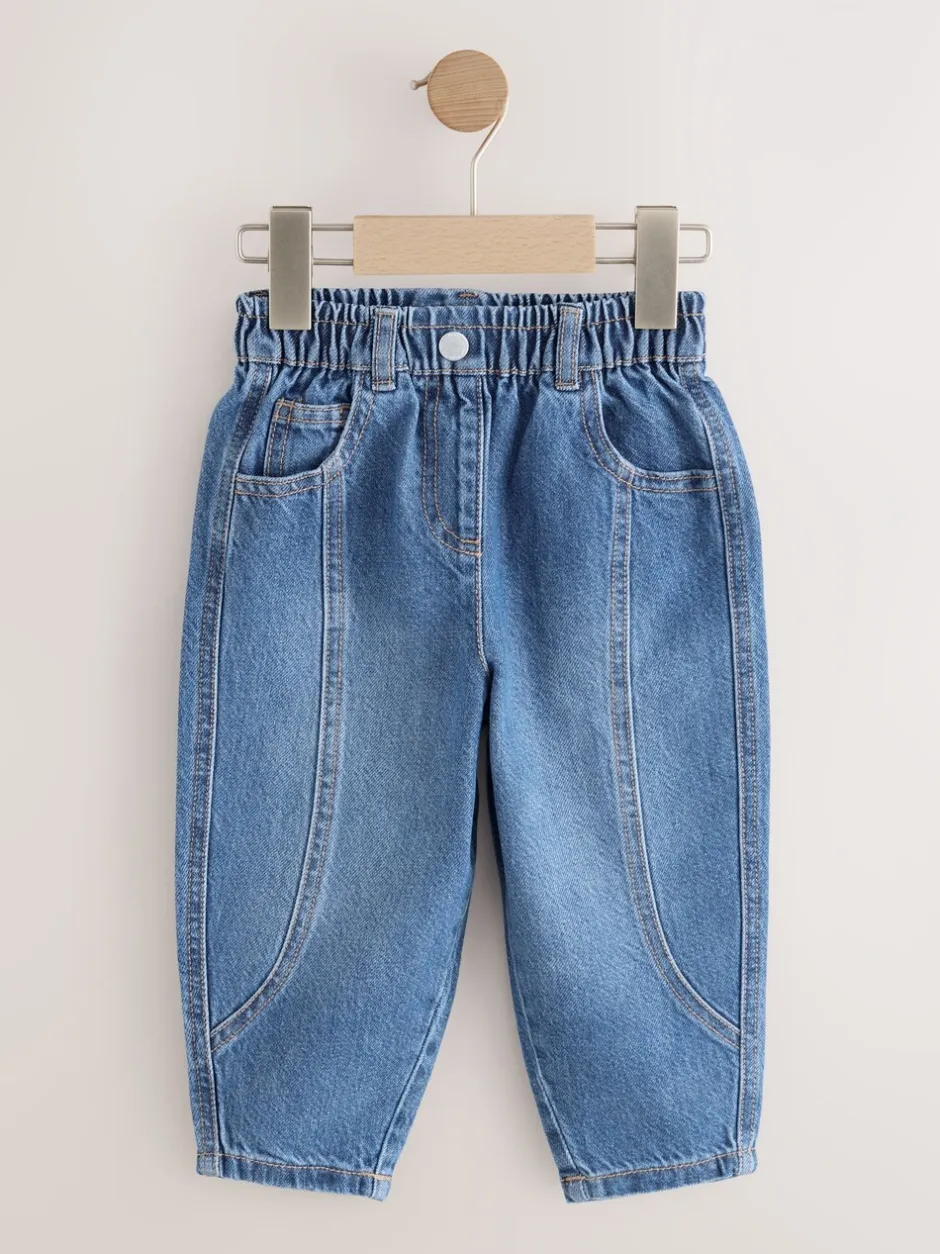 Jeans En Joggingbroeken|Jeans*Next Middenblauw denim - Barrel jeans (3mnd -7jr)