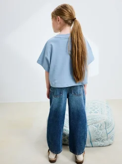 Jeans|Next Middenblauw denim - Barrel jeans (3-16jaar)