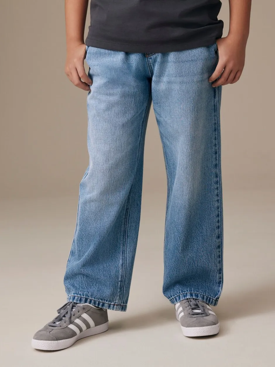 Jeans*Next - Denim jeans met elastische taille (3-16jr) Middenblauw denim