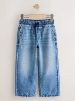 Jeans*Next - Denim jeans met elastische taille (3-16jr) Middenblauw denim