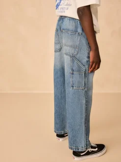 Jeans En Joggingbroeken|Jeans|Next Middenblauw denim - Denim Pull On Carpenter Jeans (3-16yrs)
