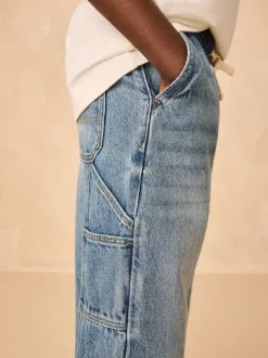 Jeans En Joggingbroeken|Jeans|Next Middenblauw denim - Denim Pull On Carpenter Jeans (3-16yrs)