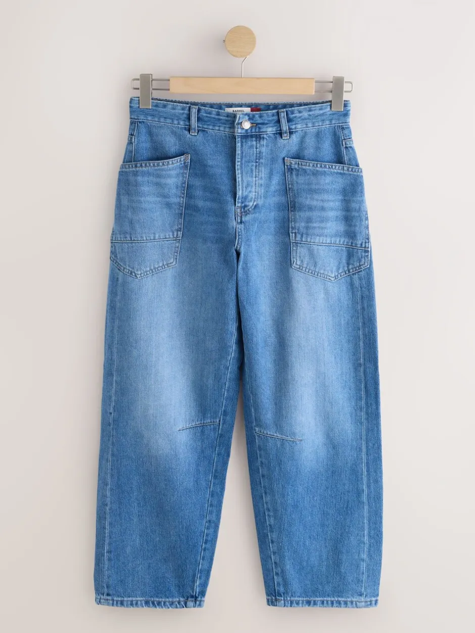 Jeans*Next - Double Pocket Barrel Jeans Middenblauw denim
