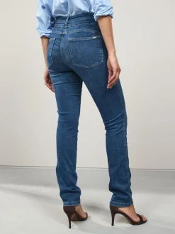 Jeans*Next - Figuurvormende slim jeans Middenblauw denim
