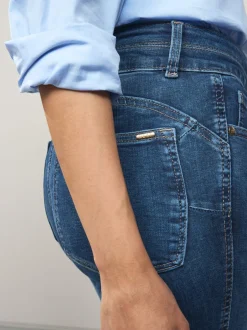 Jeans*Next - Figuurvormende slim jeans Middenblauw denim