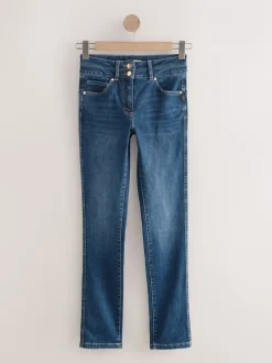 Jeans*Next - Figuurvormende slim jeans Middenblauw denim