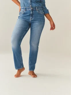 Jeans*Next Middenblauw denim - Hourglass Mid Rise Stretch Slim Jeans