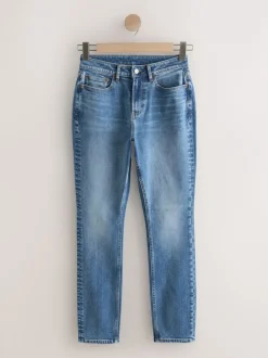 Jeans*Next Middenblauw denim - Hourglass Mid Rise Stretch Slim Jeans