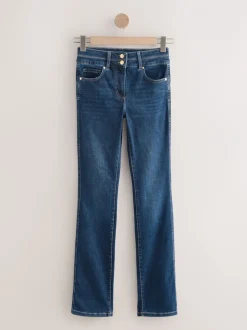Jeans|Next - Lift, slim en shape jeans met bootcut Middenblauw denim